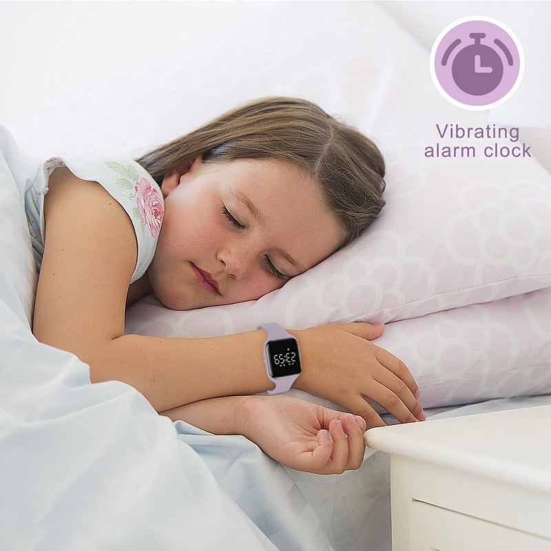 A ALPS Kids Watches for Girls Boys Digital Sport Watch with Step Counter Pedometer Vibration Alarm Clock, No App Waterproof Fitness Tracker Kids Watch Boys Girls Teens Students Ages 5-16 - Image 3